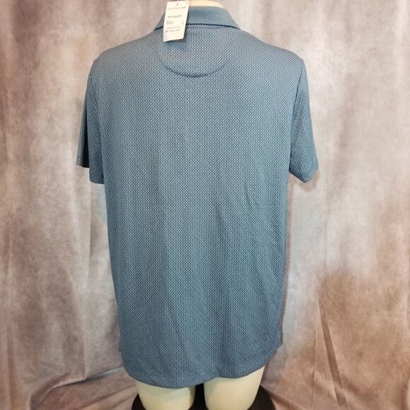 Perry Ellis Blue Patterned Polo Size Medium - Picture 3 of 6